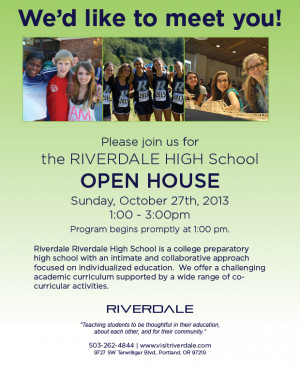 All School Open House Flyer