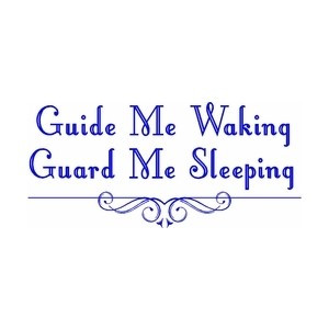 Guide Me Waking Guard Me Sleeping Vinyl Wall Quote for Nursery