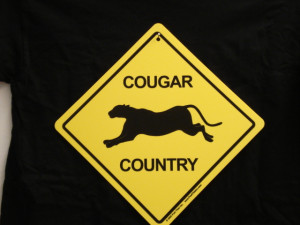 ENLARGE - Cougar Country Sign - Funny Puma Mountain Lion Gag Gift