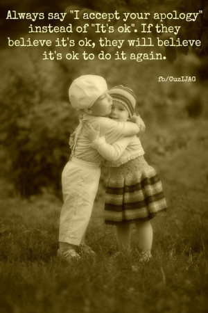 apologies and forgiveness.