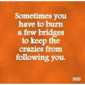 Burning Bridges….