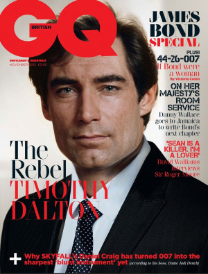 Timothy Dalton British GQ November 2012 James Bond Cover