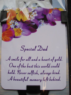 Memorial Verses for Dad | Waterproof Graveside Card Dad