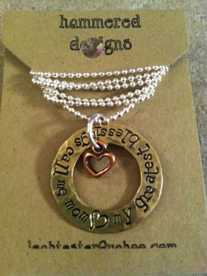 Mother's quote Open Circle by hammeredbyleah on Etsy