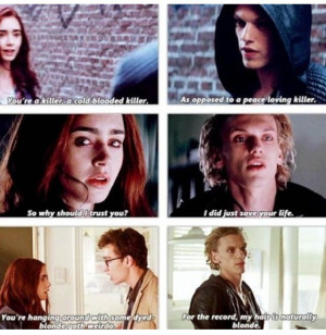 Clace>>> Jace is so freaking sarcastic and I love it!