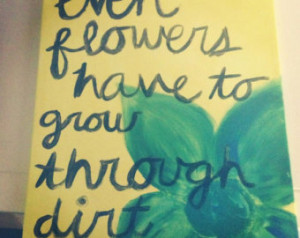 Flower Quote Painting 11x14