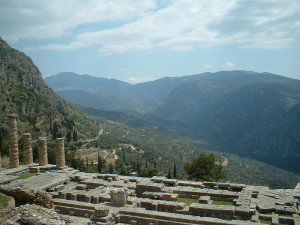... . [Photograph of the location of the Oracle of Delphi] Public domain