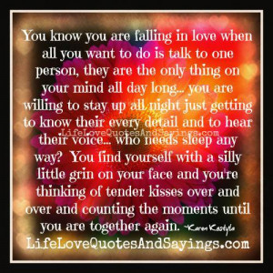 you know you are falling in love when all you want to do is talk to ...