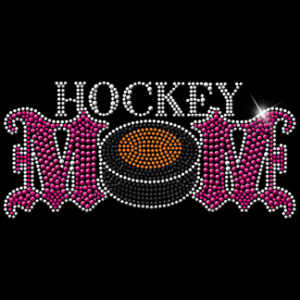 Hockey Mom Nailhead/Rhinestone Heat Transfer