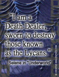Gothic movie quote Underworld