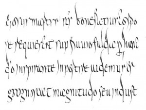 Merovingian script mid 8th century