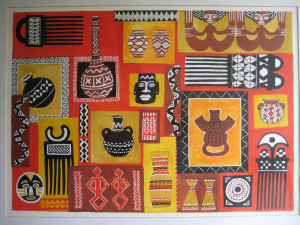 African Sun Painting Fine