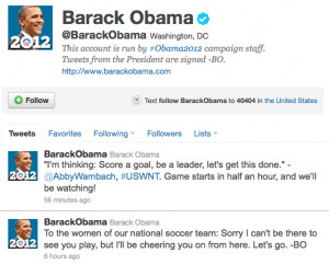 Obama tweets apology to USWNT, quotes Abby Wambach