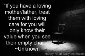 Tragically true. We had an empty chair at our wedding as a poignant ...