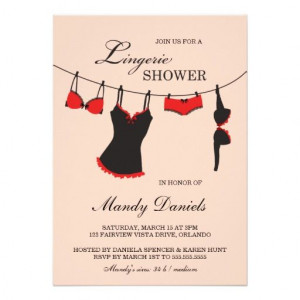 Lingerie Shower Invitation, Lingerie Party