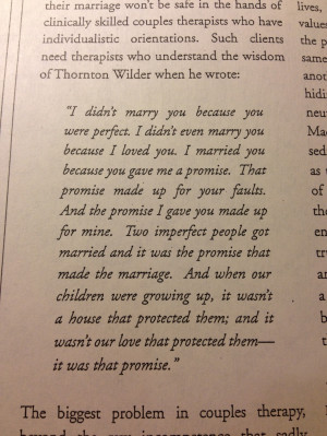 Thornton Wilder on marriage