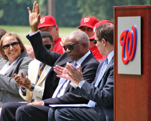 The great Frank Robinson was introduced and flew in special for this ...