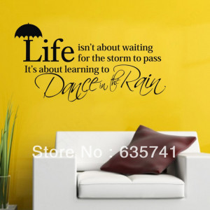 /lot Life isn't about waiting Quote Motto Transfer Wall Sticker Decal ...