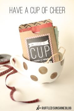 FREE printable quote gift tag // Ruffled Sunshine: A cup of cheer More