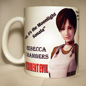 RESIDENT-EVIL-Rebecca-Chambers-quotes-Coffee-MUG-CUP-funny