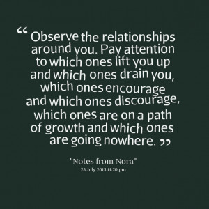 Quotes Picture: observe the relationships around you pay attention to ...