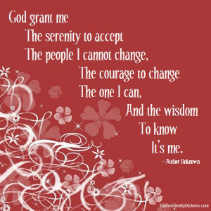 The serenity prayer…with a twist