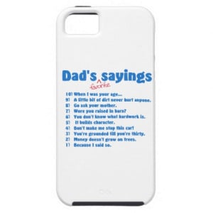 Dad's favorite sayings iPhone 5 covers