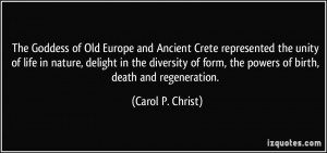 The Goddess of Old Europe and Ancient Crete represented the unity of ...