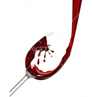 Stock Vector Wine Glass And
