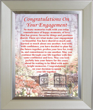 Congratulations On Your Engagement - Gift Frames