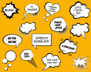Speech Bubbles Clip Art Clipart - C ommercial and Personal ...