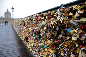 Part of Paris bridge collapses under weight of ‘love locks’