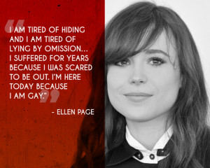 Ellen Page came out publicly at a Human Rights Campaign conference in ...
