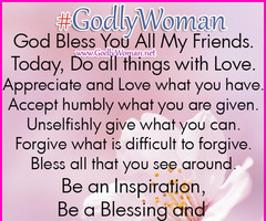 Godly Woman is an inspiration, a blessing and a light to all | Godly ...