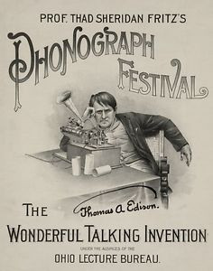 Details about FRITZ'S PHONOGRAPH FESTIVAL THOMAS EDISON OHIO VINTAGE ...