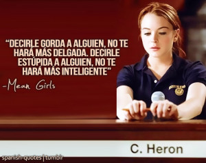 mean girls #estupida #Spanish quotes #inteligente