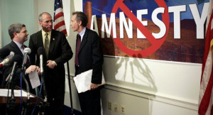 ... from L-R), Bob Beauprez (R-CO) and Virgil Goode (R-VA) stand beside a