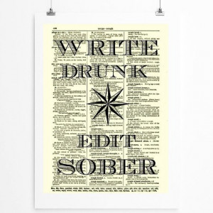 Schreiben betrunken bearbeiten nüchtern von reimaginationprints, $10 ...