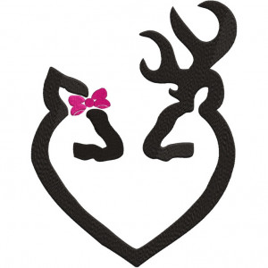 Made Match Browning Doe And Buck Heart With Bow Verytrulyurs