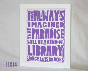 Back to School Fine Art Poster Library Quote for Readers. $27.00, via ...