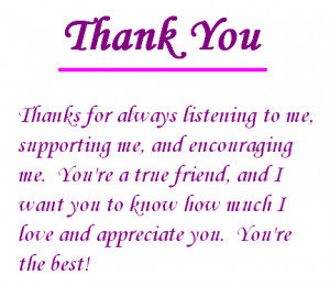 thank you quotes for support