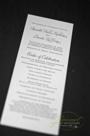 designed programs detailing the Jumping of the Broom in their ...