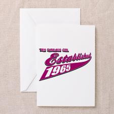 Established in 1965 birthday designs Greeting Card for