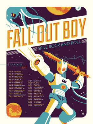 Fall Out Boy Dave Perillo Tour Poster On Sale Today