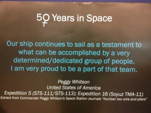Quote by Peggy Whitson - first female commander of the International ...