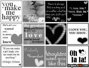 black and white love quotes love icons collage blocks picture. Cute ...