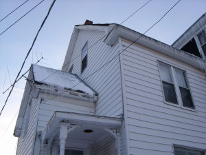 Icicles on an Atlantic Canadian house