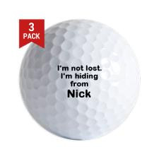 Funny Personalized Golf Balls - I'm Hiding for