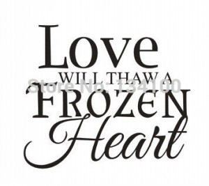 ... Movie lines - Love Will Thaw-Romantic Quote Wall Stickers ,Elsa Anna