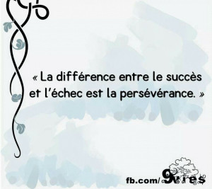 ... : The difference between success and failure is perserverance. Quote